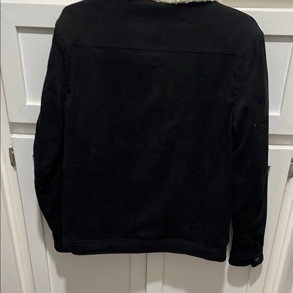 Black and Cream  corduroy Trucker Jacket!